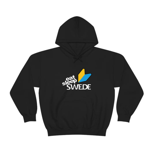 EAT SLEEP SWEDE Hooded Sweat-5hirt