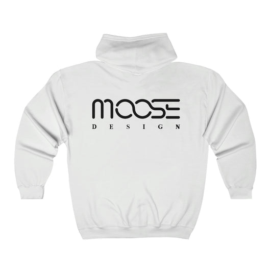 MOOSE Design Full Zip Hooded Sweatshirt